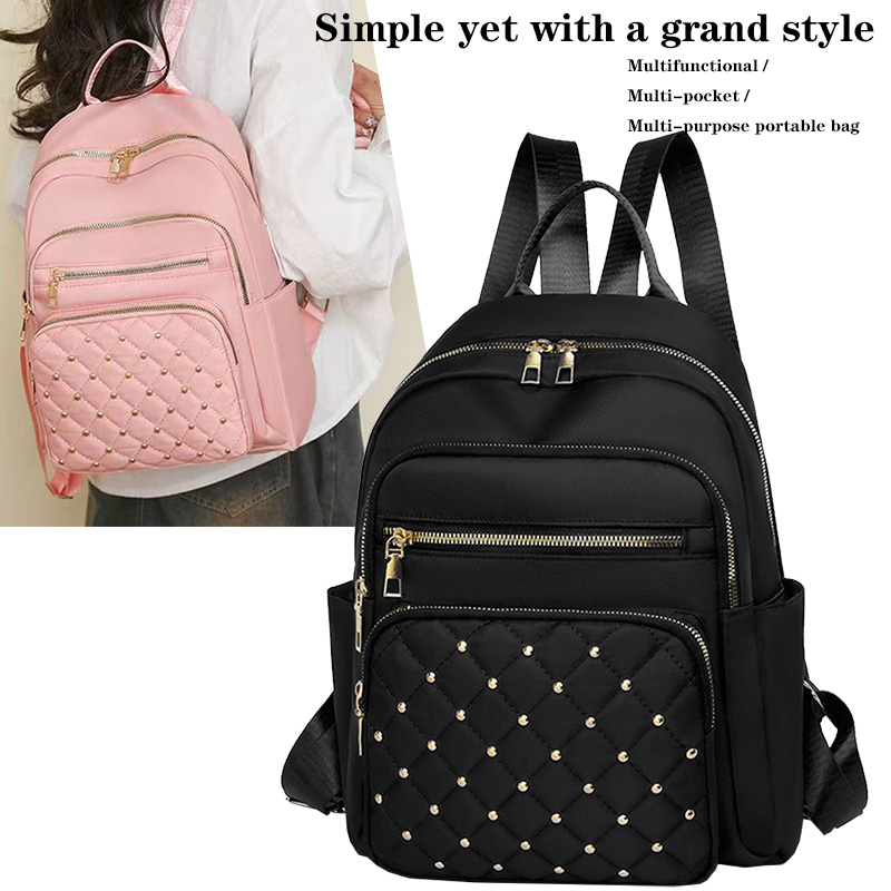 Mini Backpack Purse - Plecak damski z miękkiej tkaniny do
